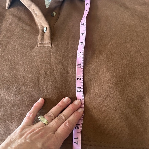 ALO Yoga Women's Brown Polo crop rugby shirt. Size S. Runs large! - Picture 8 of 11